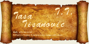 Tasa Tišanović vizit kartica